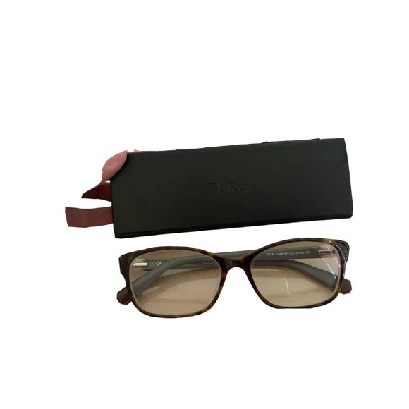 Furla Tate VU4943K Col. 01GQ 140 Eyeglasses Frames Tortoise Brown w/Case - Picture 1 of 9
